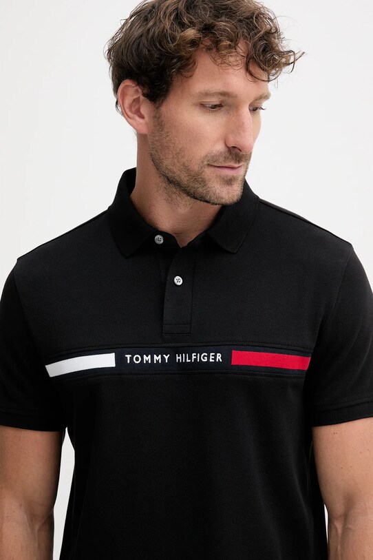 Odzież Tommy Hilfiger polo MW0MW38130 czarny