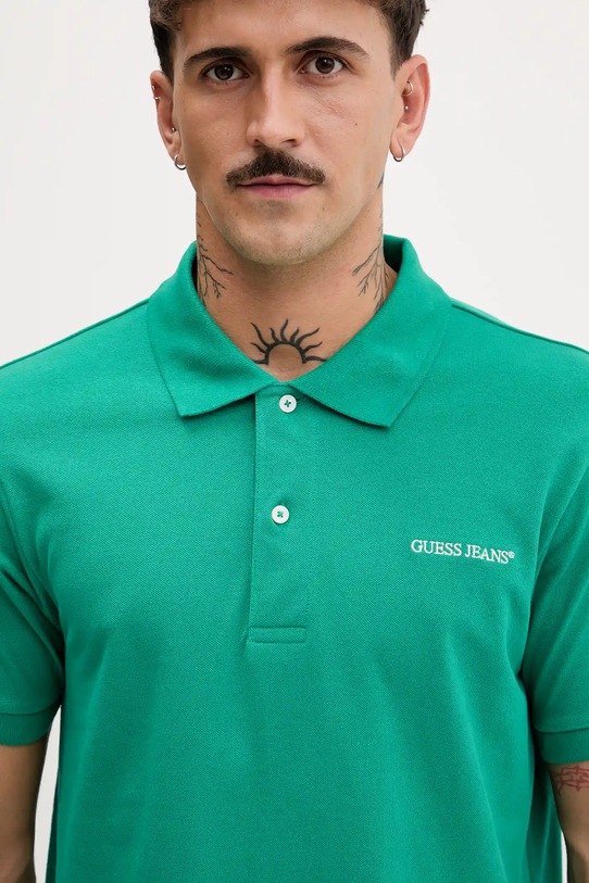 Abbigliamento Guess Jeans polo in cotone M4BP29.KCJV1 verde