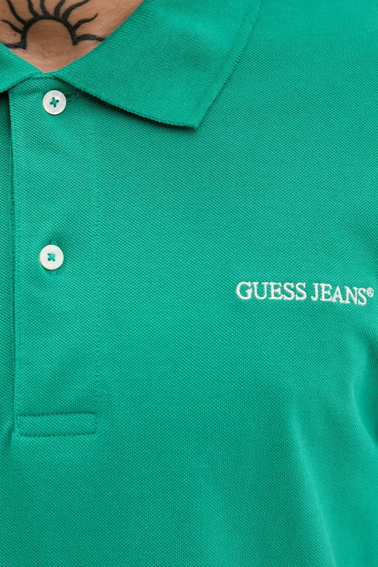 Guess Jeans polo in cotone verde M4BP29.KCJV1