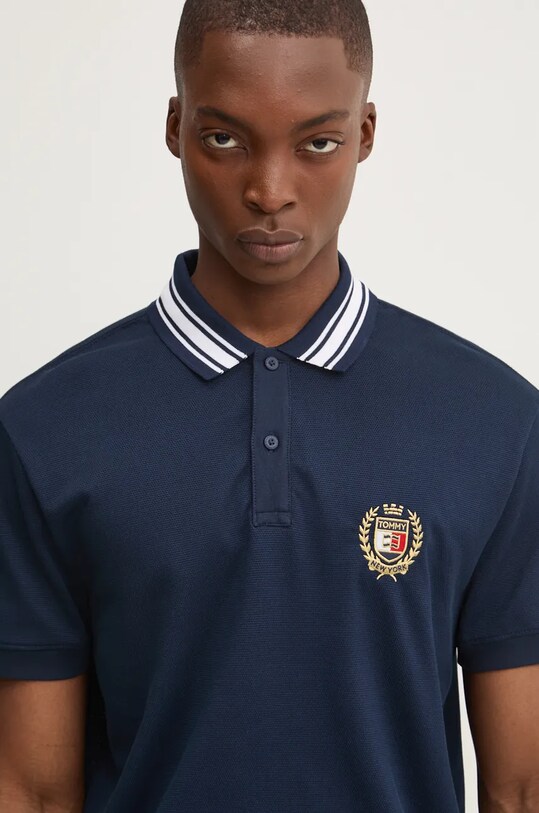 Tommy Jeans tricou polo regular bleumarin DM0DM19624