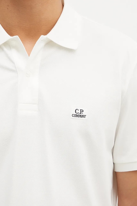 C.P. Company polo shirt Stretch Piquet Logo Polo white 17CMPL065A005263W