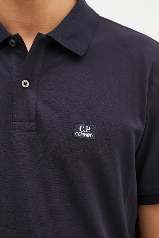 C.P. Company polo Stretch Piquet Logo Polo blu navy 17CMPL065A005263W