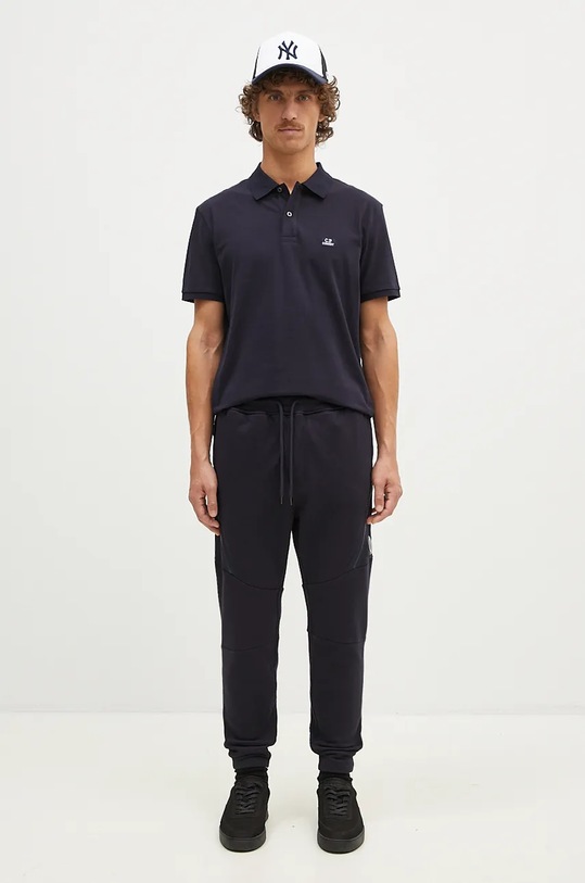 C.P. Company polo shirt Stretch Piquet Logo Polo 17CMPL065A005263W navy
