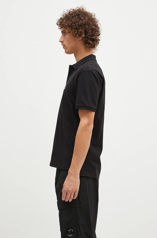 C.P. Company polo shirt Stretch Piquet Logo Polo 17CMPL065A005263W black AW24