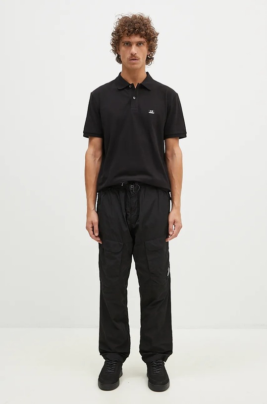 C.P. Company polo shirt Stretch Piquet Logo Polo 17CMPL065A005263W black