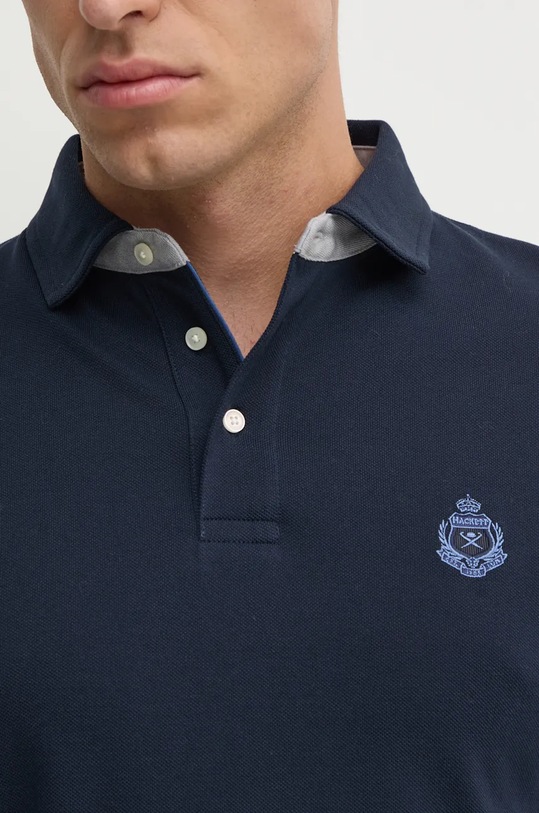 Hackett London longsleeve din bumbac bleumarin HM550982