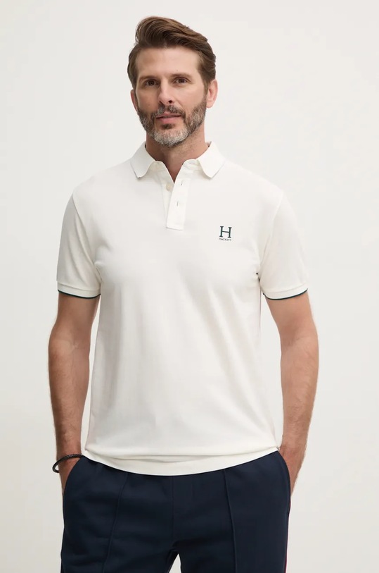 Hackett London polo de bumbac regular alb HM563354