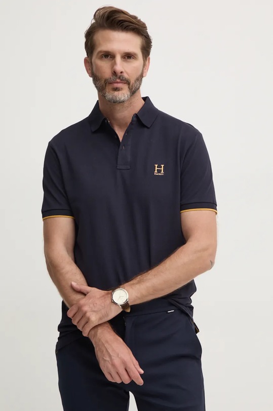 Hackett London polo de bumbac bleumarin HM563354