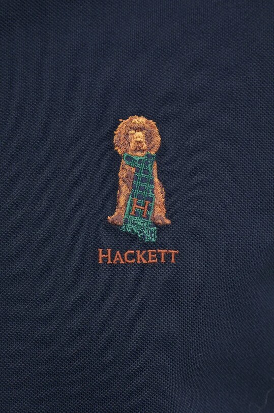 Хлопковое поло Hackett London HM563357 тёмно-синий