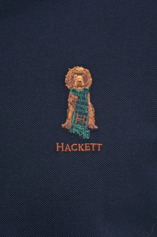 Хлопковое поло Hackett London HM563357 тёмно-синий