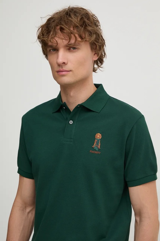 Hackett London polo de bumbac verde HM563357