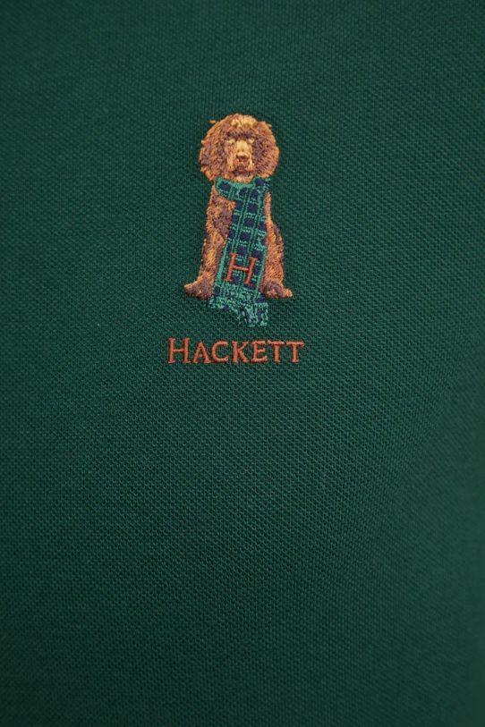 Bavlnené polo tričko Hackett London HM563357 zelená