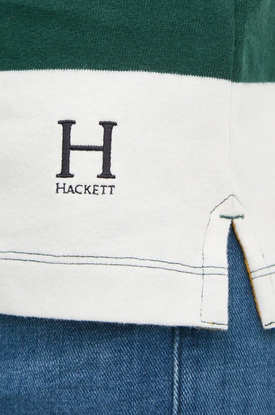Хлопковый лонгслив Hackett London HM570830 зелёный