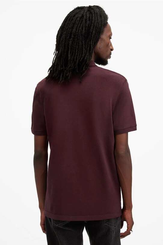 Îmbrăcăminte AllSaints polo de bumbac REFORM M075PB rosu