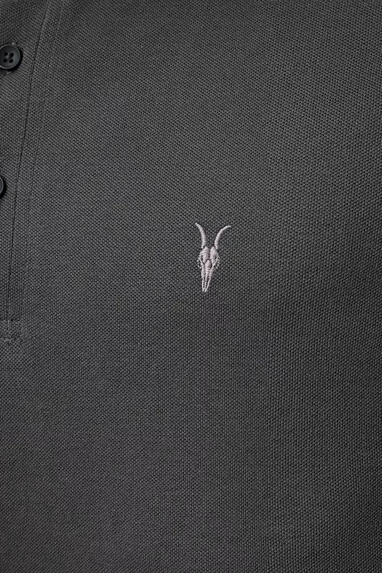 AllSaints polo męskie bawełniane M075PB szary