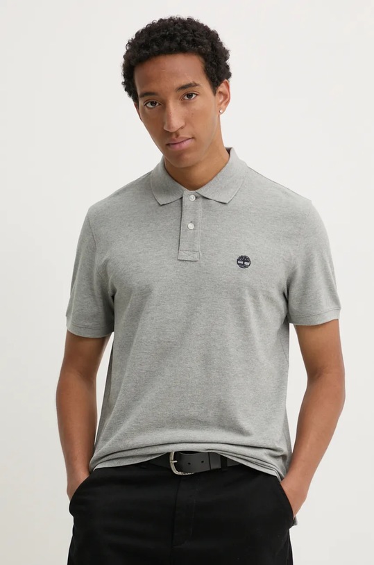 Timberland polo de bumbac gri TB0A6VDP0521