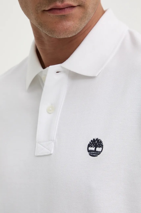 Timberland polo de bumbac TB0A6VDP1001 alb
