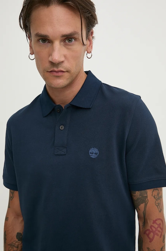Timberland polo de bumbac bleumarin TB0A6VDP4331