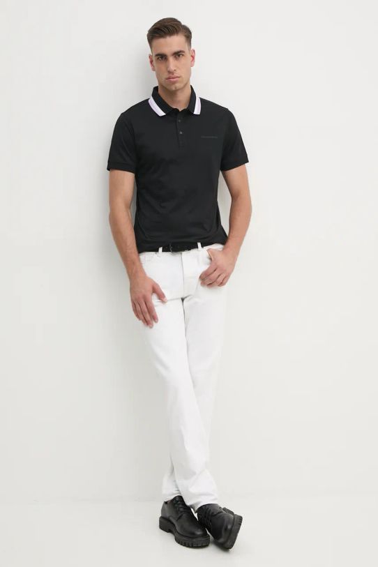 Karl Lagerfeld polo bawełniane 542200.745003 czarny AW24