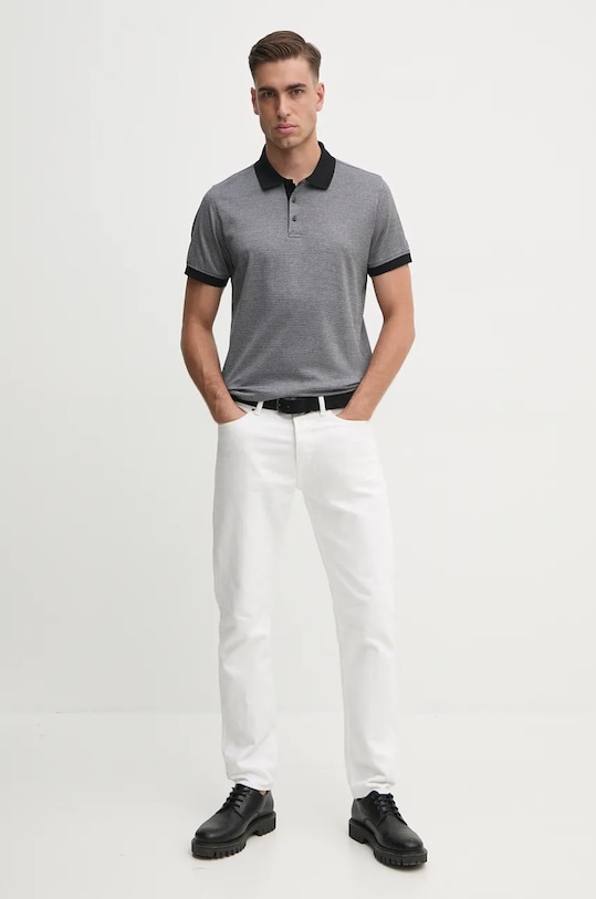 Bavlněné polo tričko Karl Lagerfeld 542203.745008 černá AW24