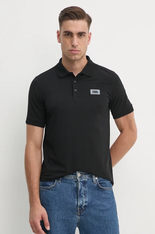 Polo tričko Karl Lagerfeld slim černá 542221.745021