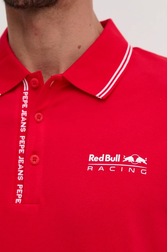 Тениска с яка Red Bull Racing x Pepe Jeans червен RM540001