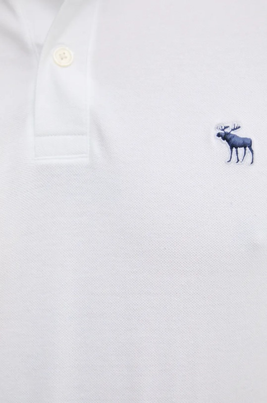 Bavlněné polo tričko Abercrombie & Fitch KI124.4386.100 bílá