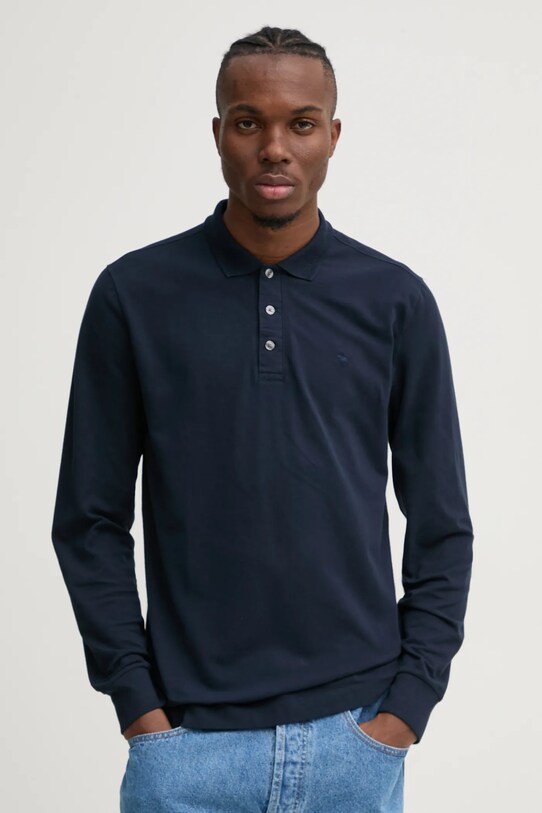 Abercrombie & Fitch longsleeve z elastanem granatowy KI124.4549.200
