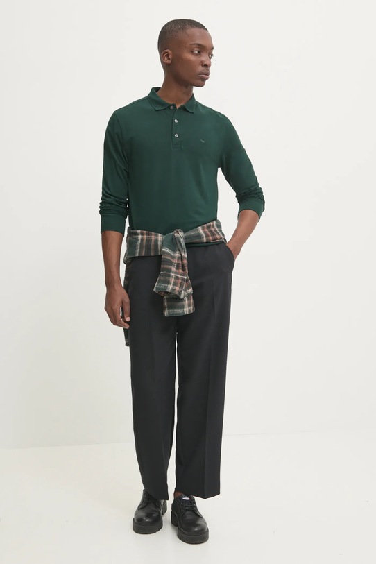 Tričko s dlouhým rukávem Abercrombie & Fitch KI124.4549.300 zelená AW24