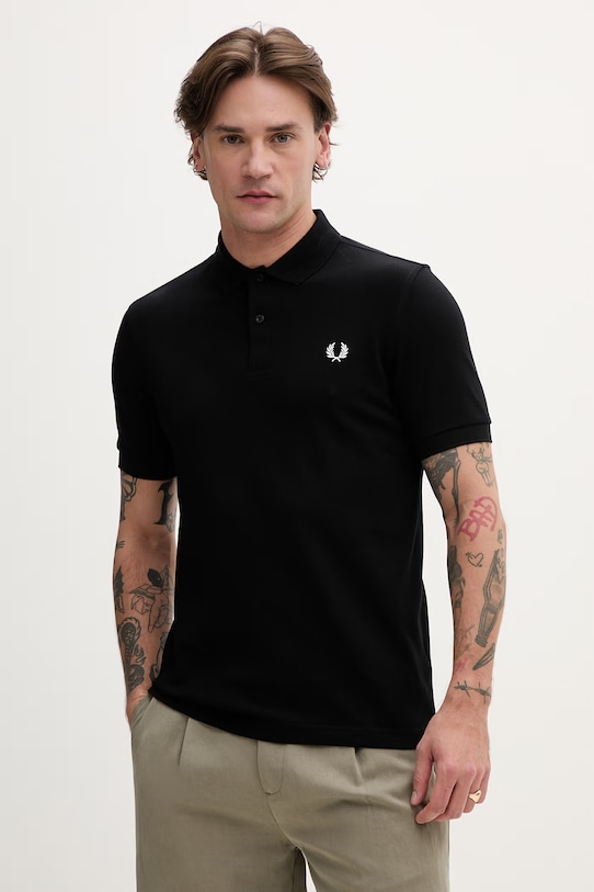 Fred Perry polo bawełniane Plain Fred Perry Shirt bawełna czarny M6000.350