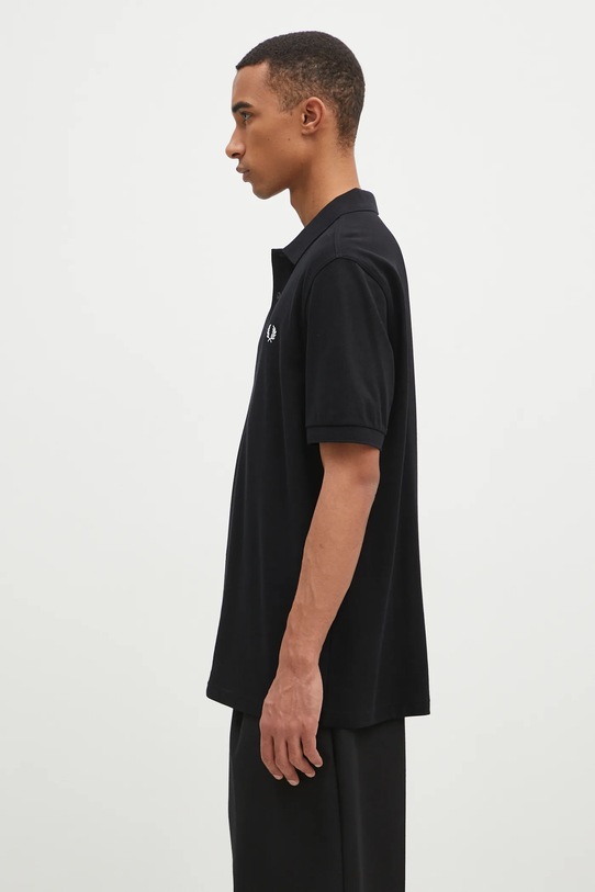 Fred Perry polo bawełniane Plain Fred Perry Shirt M6000.350 czarny AW24