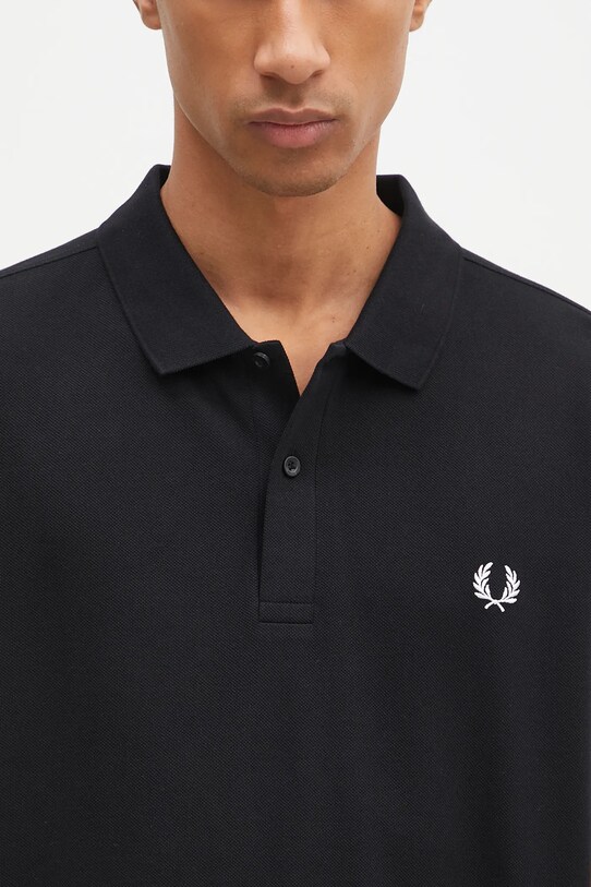 Fred Perry cotton polo shirt Plain Fred Perry Shirt black M6000.350