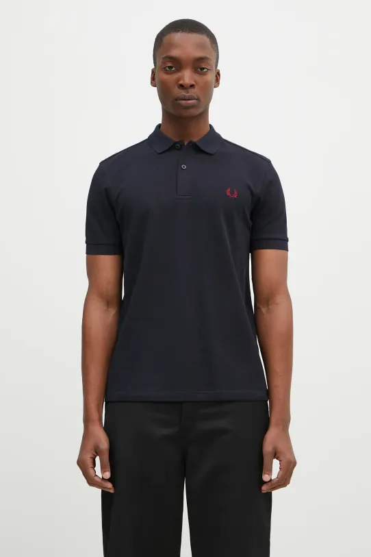 Fred Perry polo bawełniane gładkie granatowy M6000.V73