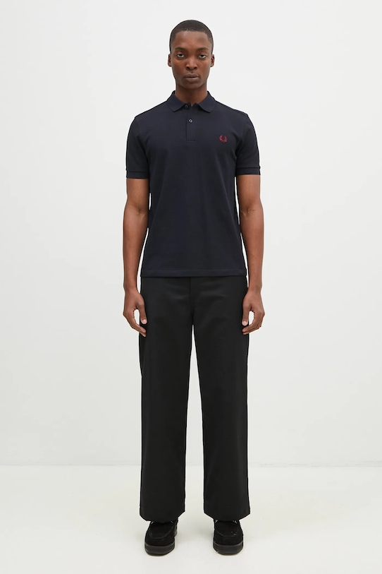 Fred Perry polo bawełniane M6000.V73 granatowy