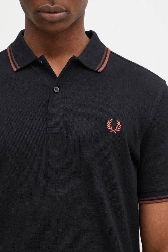 Fred Perry cotton polo shirt The Twin Tipped Shirt black M3600.W68