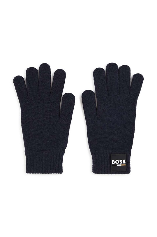 Dětské rukavice s příměsí vlny BOSS s příměsí vlny námořnická modř J51576.