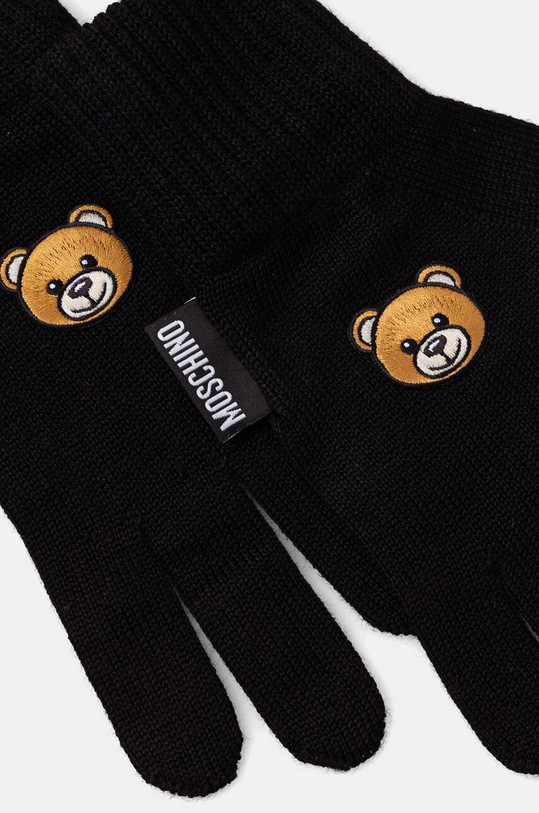 Moschino rękawiczki wełniane M3141.65162 czarny AW24