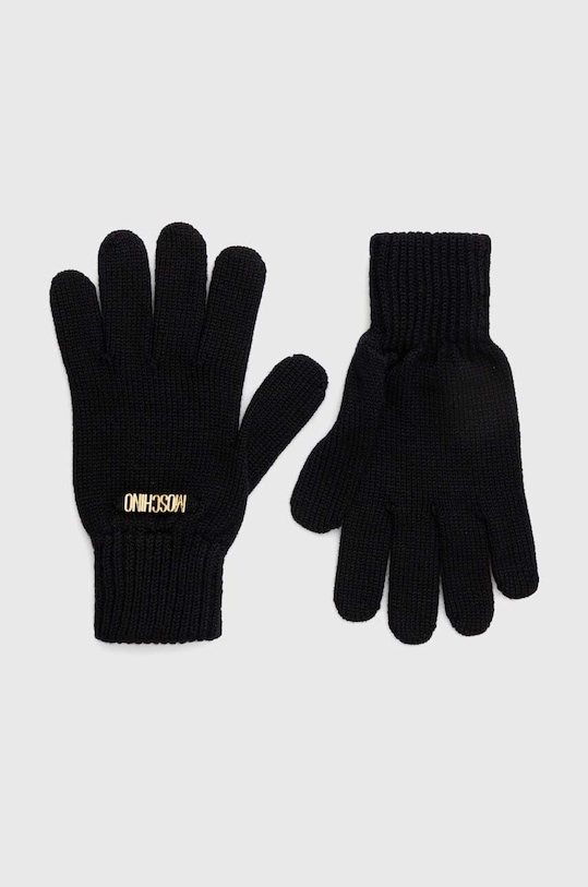Μάλλινα γάντια Moschino μαλλί μαύρο M2973.65379