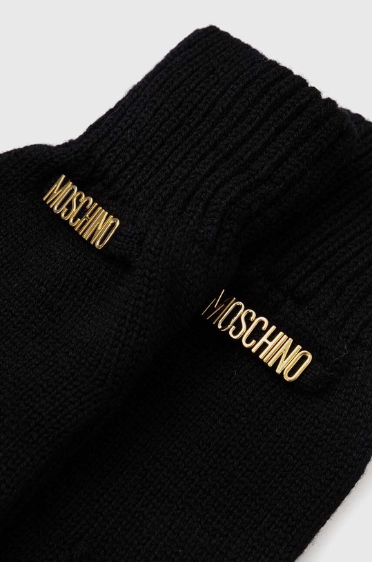 Μάλλινα γάντια Moschino M2973.65379 μαύρο AW24