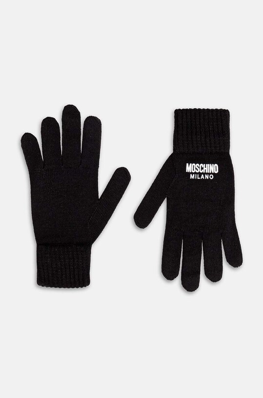 Перчатки Moschino с добавлением шерсти чёрный M3155.65252