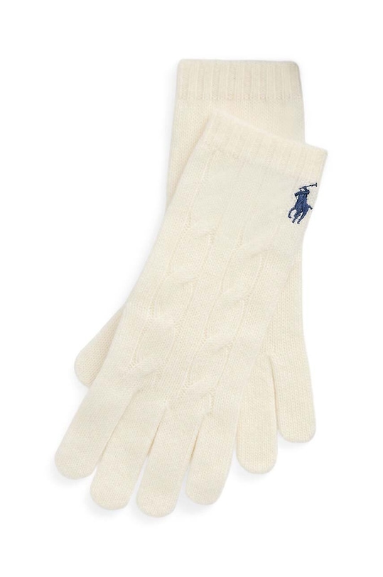 Vlnené rukavice Polo Ralph Lauren vlna béžová 455956295