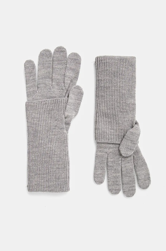 Vlněné rukavice Marc O'Polo vlna šedá 409556104005