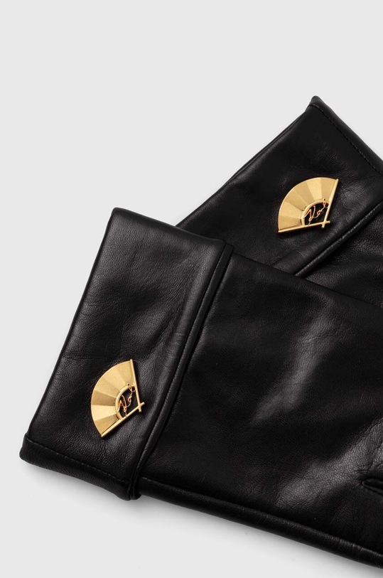 Kožené rukavice Karl Lagerfeld 245W3603 černá AW24