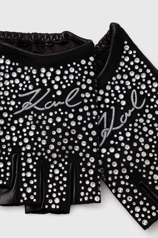 Karl Lagerfeld mitenki 245W3606 czarny AW24