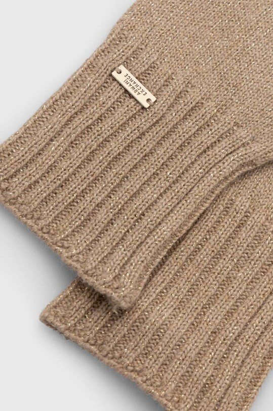 Armani Exchange rękawiczki z domieszką wełny 944617.4F305 beżowy AW24