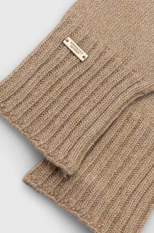 Rukavice z vlněné směsi Armani Exchange 944617.4F305 béžová AW24