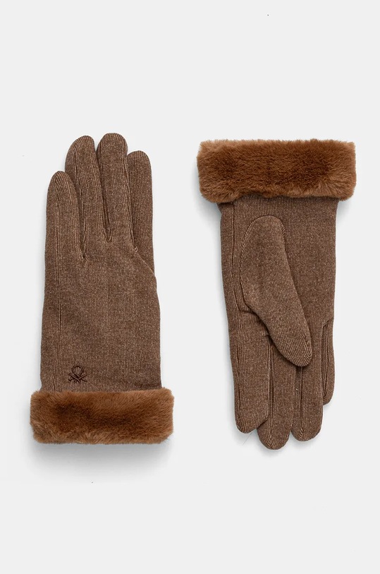 Rukavice United Colors of Benetton další hnědá 6G6LDG009