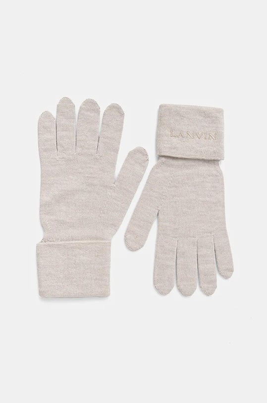 Vlnené rukavice Lanvin vlna béžová 6LGUAN.U7711