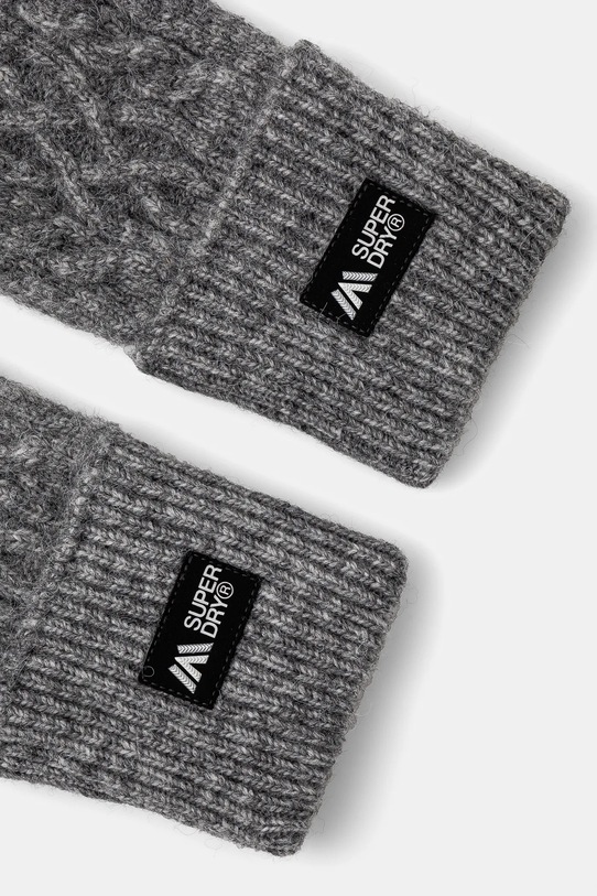 Palčáky se směsí vlny Superdry W9310075A.C2Z šedá AW24