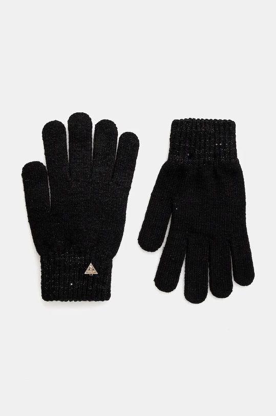 Γάντια από μείγμα μαλλιού Guess με μείγμα μαλλιού μαύρο AW5238.WOL02